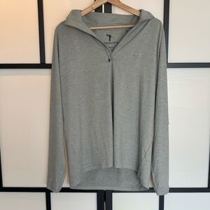Anderson Ord Gray 1/4 Zip Long‎ Sleeve Shirt. Letter "E". Size Large